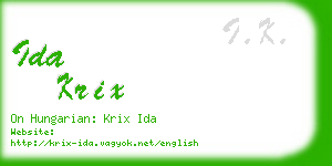 ida krix business card